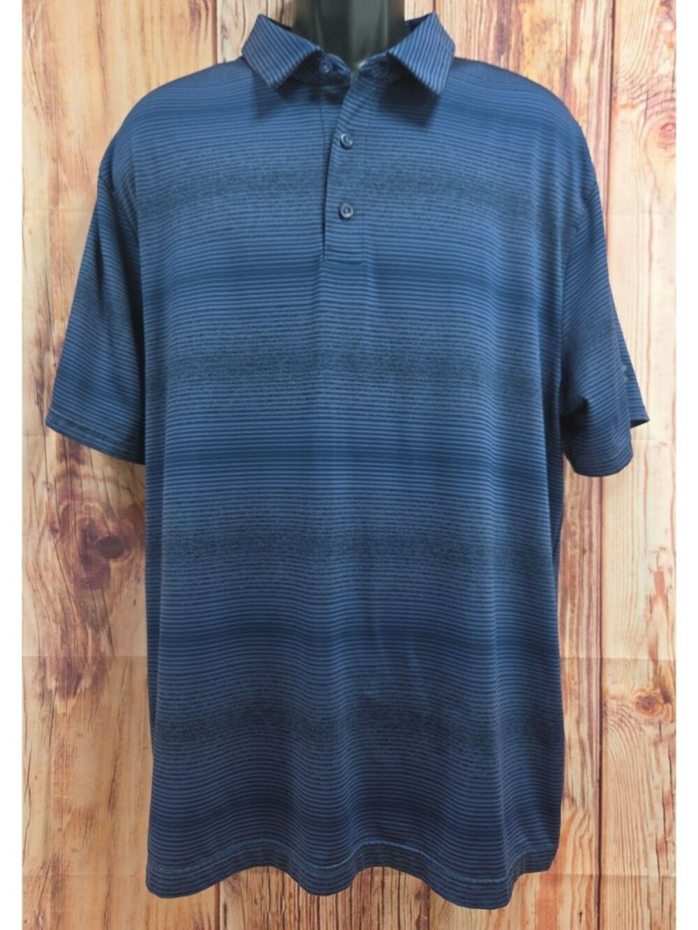 Under Armour Mens 2XL Playoff Polo Shirt Blue Striped Performance Golf Top